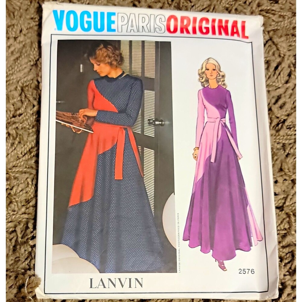 Vogue Paris Original Lanvin 2576 Misses' At-Home Dress Sewing Pattern